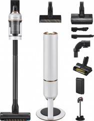 Samsung Samsung Akku-Bodenstaubsauger BESPOKE Jet complete VS20A95843W/WA, weiss, 580 W, beutellos  Беспроводной пылесос Samsung с контейнером BESPOKE Jet Complete VS20A95843W/WA, белый, 580 Вт, без мешка