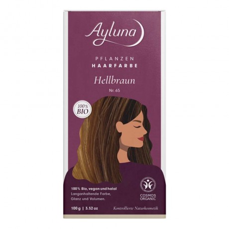Ayluna Naturkosmetik Haarfarbe Nr.65 Hellbraun  Цвет волос № 65 Светло-коричневый
