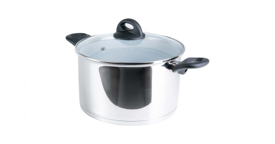 Cerafit Cerafit Steel Topf O 24cm edelstahl/grau, mit Design-Glasdeckel  edelstahl/grau Кастрюля Cerafit Steel O 24см нержавеющая сталь/серый, с дизайнерской стеклянной крышкой