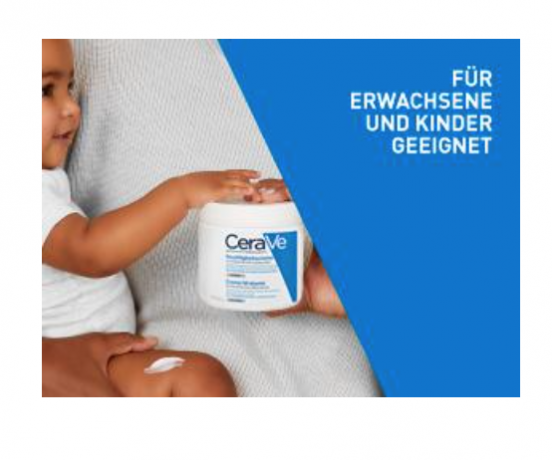 CeraVe Moisturising Cream for Body and Face, Cream for Dry to Very Dry Skin, Увлажняющий крем CeraVe для тела и лица для сухой и очень сухой кожи, с гиалуроновой кислотой и 3 незаменимыми церамидами, подходит для людей, страдающих нейродермито