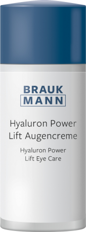 Braukmann Hyaluron Power Lift Augencreme, 30 ml, Hildegard Braukmann крем для кожи вокруг глаз с гиалуроновой кислотой, для нормальной и обезвоженной кожи, для мужчин, 30 мл