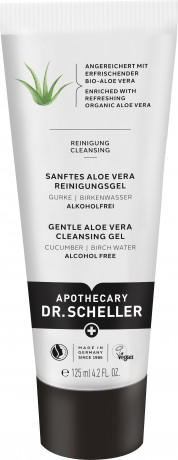 DR.SCHELLER Sanftes Aloe Vera Reingungsgel, 125 ml, Dr. Scheller мягкий гель для умывания Aloe Vera с алоэ вера, огуречной и берёзовой водой, 125 мл