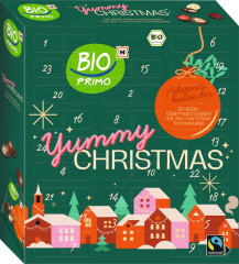 BIO PRIMO Bio Adventskalender 2026 380 g, BIO PRIMO органический шоколадный адвент-календарь 2026 с фруктами и орехами, 24 сюрприза, 380 г