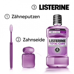 Listerine Mundspuelung Total Care Zahnschutz, 80 ml, Listerine ополаскиватель для полости рта Total Care Zahnschutz, комплексная защита зубов 6 в 1, дорожный формат, 80 мл