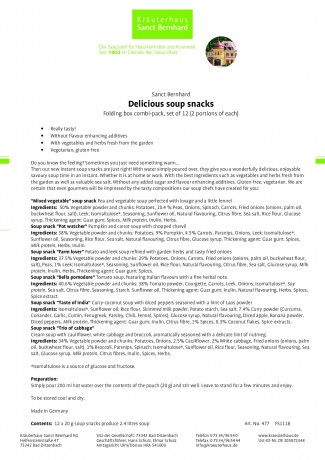 Krauterhaus Sanct Bernhardt Delicious soup snacks, 240 г