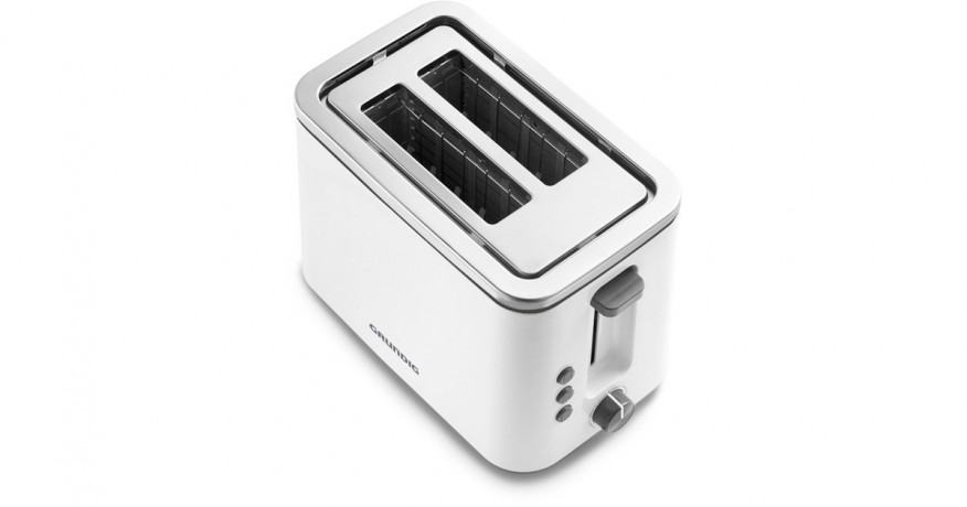 Grundig Grundig Toaster TA 5860 weiss/schwarz, 800 Watt, fur 2 Scheiben Toast weiss/schwarz Тостер Grundig TA 5860 белый/черный, 800 Вт, на 2 ломтика тостов