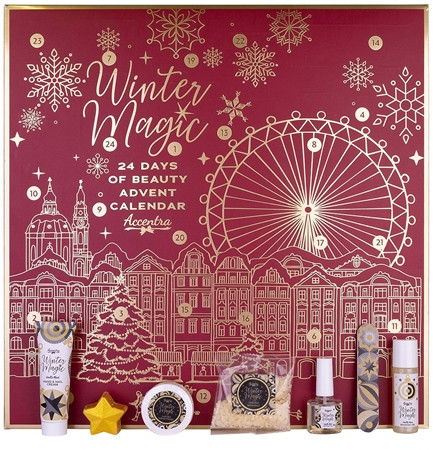 Accentra Winter Magic Adventskalender 2026, Accentra Winter Magic косметический адвент-календарь 2026 с уходом для ванны, тела, рук и ногтей, 24 подарка
