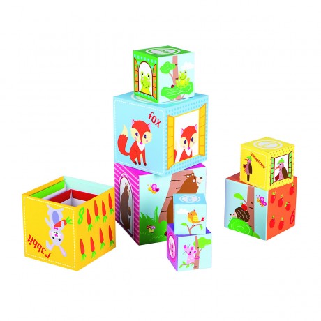 Lelin Holzspielzeug Domino \/ Legespiel und Stapelturm Tiere Деревянная игрушка-домино / Игра-укладка и укладка-башня-животные