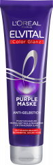 L'Oreal Paris Elvital Color Glanz Purple Kur, 150 ml, Фиолетовый смываемый уход против желтизны для осветлённых, мелированных и седых волос, выдержка 5 минут, 150 мл