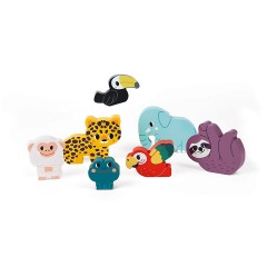 Janod -WWF Chunky Holzfiguren-Puzzle Dschungel