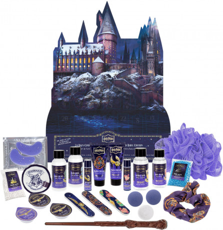 MAD BEAUTY Adventskalender 2026 Harry Potter, Адвент-календарь 2026 Mad Beauty Harry Potter с косметикой и аксессуарами, 24 подарка и светящаяся палочка