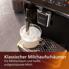 Philips Philips Kaffeevollautomat Series 3200 Kaffeevollautomat Klassischer Milchaufschaumer Display, Kaffeeautomat Cafemaschine Kaffeemaschine mi Mahlwerk Vollautomat Cafe schwarz Полностью автоматическая кофемашина Philips Series 3200, полностью автомат
