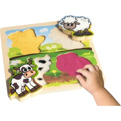 Eichhorn Fuhl-Puzzle Bauerhoftiere mit Textilelementen Пазл Fuhl сельскохозяйственные животные с текстильными элементами