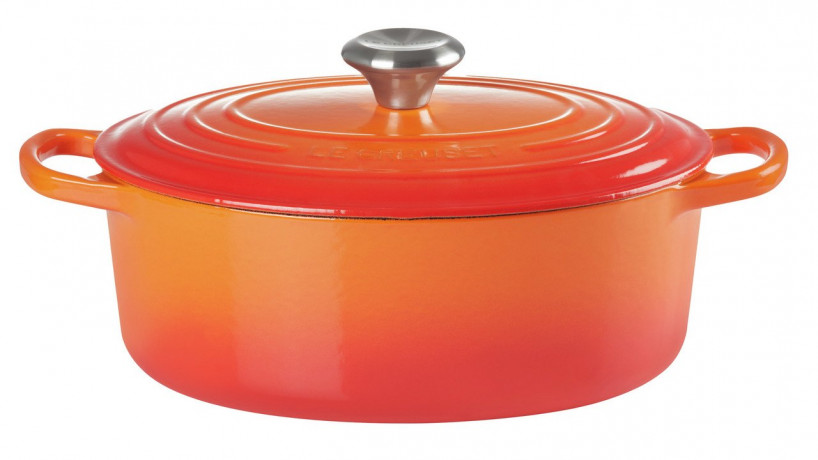 Le Creuset LE CREUSET Gourmet Br\u00e4ter Oval SIGNATURE rot LE CREUSET Gourmet Br>4ter Oval SIGNATURE