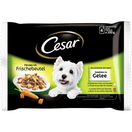 Cesar feines im Frischebeutel Selektion in Gelee Multipack 400 г