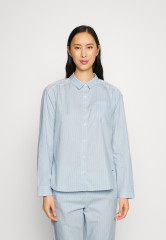 Tommy Hilfiger WOVEN STRIPE TOP Pyjama top light blue ТОП В ПОЛОСКАХ Пижамный топ светло-синий
