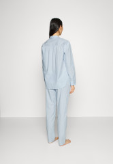 Tommy Hilfiger WOVEN STRIPE TOP Pyjama top light blue ТОП В ПОЛОСКАХ Пижамный топ светло-синий