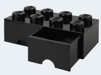 LEGO LEGO Aufbewahrungsbox 8er schwarz mit Schublade, 50 x 25 x 18 cm Ящик для хранения LEGO 8 черный с выдвижным ящиком, 50 x 25 x 18 см