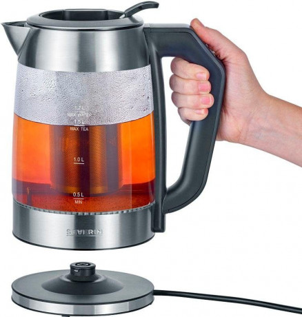 Severin Severin Standventilator Severin Wasserkocher Glas Edelstahl Вентилятор на пьедестале Severin Чайник Severin, стекло, нержавеющая сталь