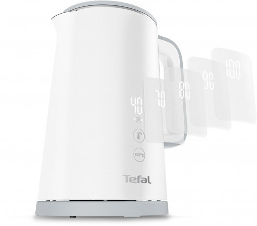 Tefal Tefal Wasserkocher KO6931, 1,5 l, 1800 W, 5 Temperaturstufen; Warmhaltefunktion; 360° drehbar; Live-Temperatur Чайник Tefal KO6931, 1,5 л, 1800 Вт, 5 температурных режимов; функция поддержания тепла; поворот на 360°; Текущая температура
