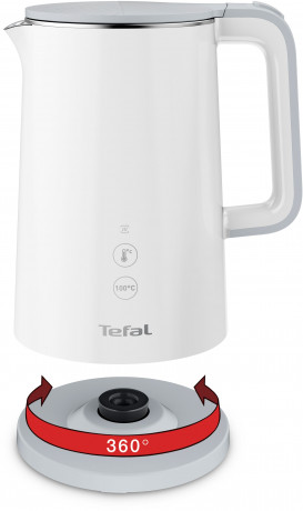 Tefal Tefal Wasserkocher KO6931, 1,5 l, 1800 W, 5 Temperaturstufen; Warmhaltefunktion; 360° drehbar; Live-Temperatur Чайник Tefal KO6931, 1,5 л, 1800 Вт, 5 температурных режимов; функция поддержания тепла; поворот на 360°; Текущая температура