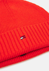 Tommy Hilfiger ESSENTIAL FLAG BEANIE UNISEX Beanie acid orange melange ESSENTIAL FLAG BEANIE UNISEX Шапочка кислотно-оранжевый меланж
