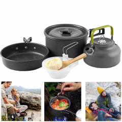 NUODWELL NUODWELL Gaskocher Camping Kochgeschirr, 10-teiliges Camping Geschirr Set, (10-St)  NUODWELL Походная посуда для газовой плиты, набор походной посуды из 10 предметов, (10 предметов)