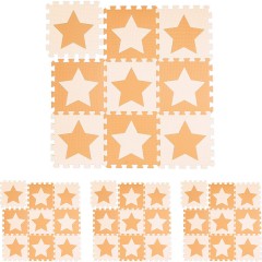 relaxdays 36 x Puzzlematte Sterne orange-beige 36 ковриков-пазлов звезды оранжево-бежевые