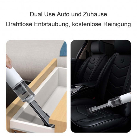 MOUTEN MOUTEN Akku-Handstaubsauger Kabelloser, wiederaufladbarer tragbarer Handstaubsauger mit 5500 PA, Geeignet fur Autos, Wohnungen und Buros, Rundum-Reinigung: Komplettes Zubehor, keine toten Winkel, fur Zuhause und Auto. Schwarz Беспроводной ручной пы