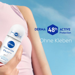 NIVEA Original Care Deodorant Roll-On, 50 ml, Нивеа Дезодорант ролик, 0% алюминия, 0% спирта, пудровый аромат, 48ч защита, 50 мл