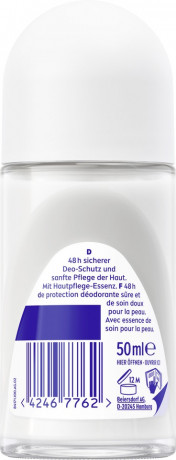 NIVEA Original Care Deodorant Roll-On, 50 ml, Нивеа Дезодорант ролик, 0% алюминия, 0% спирта, пудровый аромат, 48ч защита, 50 мл