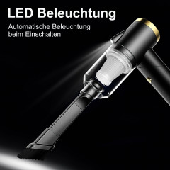 REDOM REDOM Akku-Handstaubsauger Handstaubsauger Autostaubsauger Hand Auto Akku Staubsauger Kabellos, 120,00 W, Beutellos, Faltbar 3 in 1 Funktional 4500Pa 4000mA-Akku Wohnungen Auto mit Licht  Беспроводной ручной пылесос REDOM ручной пылесос автомобильны