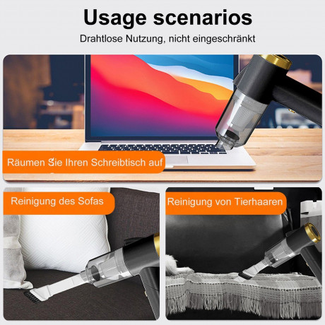 REDOM REDOM Akku-Handstaubsauger Handstaubsauger Autostaubsauger Hand Auto Akku Staubsauger Kabellos, 120,00 W, Beutellos, Faltbar 3 in 1 Funktional 4500Pa 4000mA-Akku Wohnungen Auto mit Licht  Беспроводной ручной пылесос REDOM ручной пылесос автомобильны