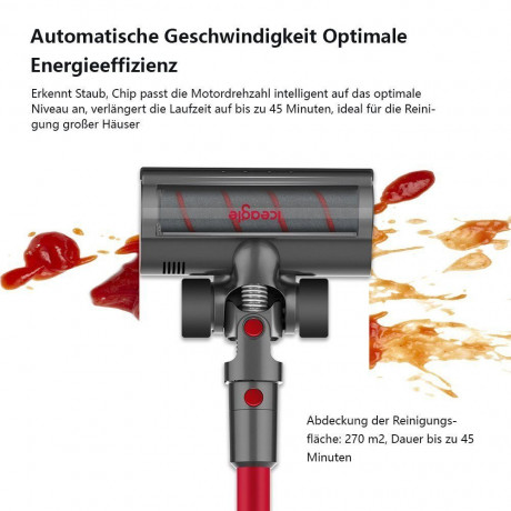 iceagle iceagle Akku-Stielstaubsauger Akku Staubsauger, 4 in 1 Staubsauger Kabellos, 27000Pa Saugleistung, mit LED-Beleuchtung Akku Staubsauger-004-A Беспроводной пылесос Iceagle, беспроводной пылесос, пылесос 4 в 1, беспроводной, мощность всасывания 2700