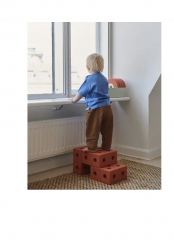 MODU 3-in-1 Baby Walker, Orange,  Ходунки детские развивающие 3 в 1 для малышей (Дания), конструктор 22 элемента, каталка-тележка с ящиком, развитие баланса и первых шагов, EPP-пена и ABS пластик, оранжевый