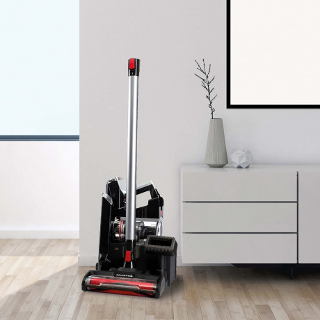 Genius Genius Akku-Stielstaubsauger INVICTUS X9 kabelloser Staubsauger, Deluxe-Set 23-tlg., beutellos HEPA Filter, LED Ladestation freistehend UV Licht Burste Беспроводной пылесос Genius Беспроводной пылесос INVICTUS X9, роскошный набор из 23 предметов,