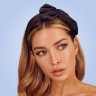 Filippa Firenze Satin Bow- Satin Haarreif mit Schleife Schwarz Satin Bow атласная повязка на голову с бантом