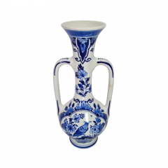 Ваза винтажная Delft Dc. 1795 в форме амфоры, фарфор, 22,5 x 10 см, Нидерланды, 1960-70гг.