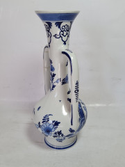 Ваза винтажная Delft Dc. 1795 в форме амфоры, фарфор, 22,5 x 10 см, Нидерланды, 1960-70гг.