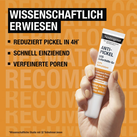 Neutrogena Anti-Pickel SOS Soforthilfe-Gel, 15 ml, Neutrogena Anti-Pickel SOS Точечный гель с салициловой кислотой для уменьшения прыщей и покраснений, 15 мл