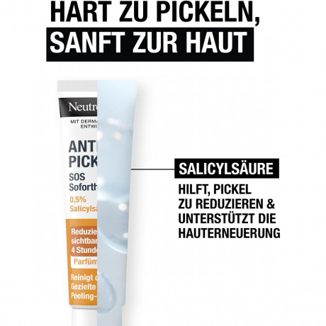 Neutrogena Anti-Pickel SOS Soforthilfe-Gel, 15 ml, Neutrogena Anti-Pickel SOS Точечный гель с салициловой кислотой для уменьшения прыщей и покраснений, 15 мл