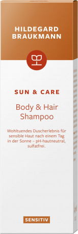 Hildegard Braukmann SUN & CARE SENSITIV Body & Hair Shampoo, 200 ml, Hildegard Braukmann шампунь-гель для волос и тела для женщин и мужчин, 200 мл