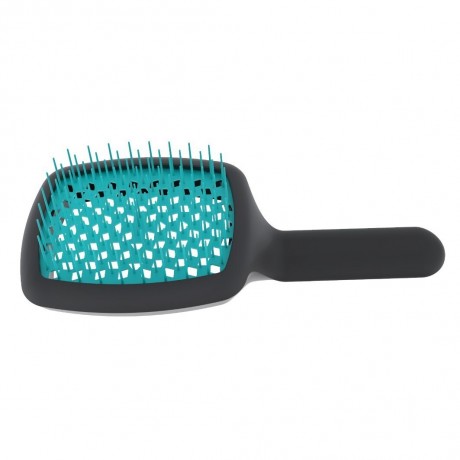 Giorgio Janeke Curvy Brush quot;Mquot; Vented Black Turquoise Пышная кисть "М" Вентилируемый черный бирюзовый