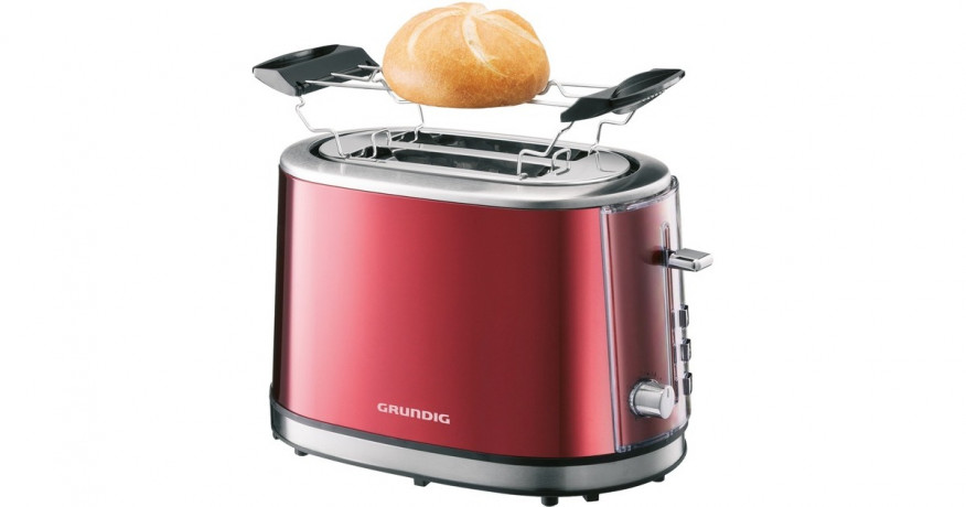 Grundig Grundig Red Sense Toaster TA 6330 rot/edelstahl, 950 Watt, fur 2 Scheiben Toast rot/edelstahl Grundig Red Sense Toaster TA 6330 красный/нержавеющая сталь, 950 Вт, на 2 ломтика тостов