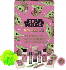 Mad Beauty Star Wars The Mandalorian The Child Adventskalender 2026, Mad Beauty Star Wars The Mandalorian The Child косметический адвент-календарь 2026 с уходом для ванны и тела, 12 подарков