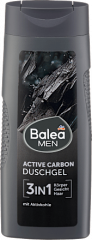 Balea MEN Duschgel Active Carbon 3in1, 300 ml, Гель для душа Active Carbon 3 в 1 с активированным углём и ароматом кедра, 300 мл