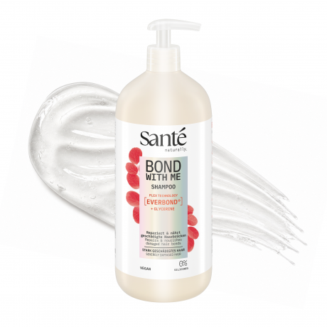 SANTE Bond with Me Shampoo, 950 ml, Санте Восстанавливающий шампунь Bond with Me для повреждённых волос, комплекс EverBond и глицерин, 950 мл