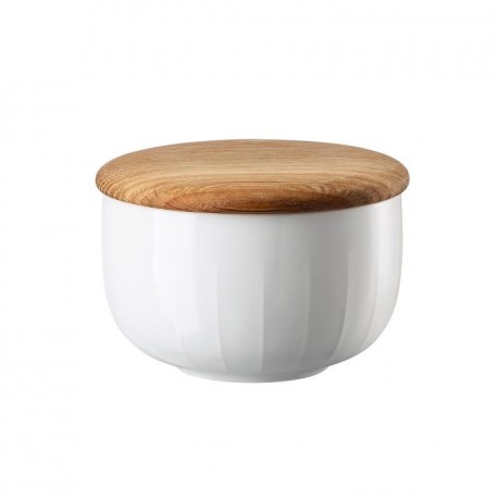 Arzberg Arzberg Joyn Weiss / Eiche Zuckerdose mit Holzdeckel aus Eiche 0,28 L Arzberg Joyn сахарница белая/дуб с деревянной крышкой из дуба 0,28 л