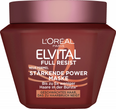 L'Oreal Paris Elvital Full Resist Staerkende Power Maske, 300 ml, Укрепляющая маска с аминексилом и биотином для ослабленных волос, против выпадения из-за ломкости, 300 мл