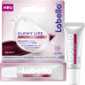 Labello Glowy Lips Berry LSF 30, Ягодный бальзам для губ с гиалуроновой кислотой и глицерином для увлажнения и глянцевого блеска, SPF 30, 10 мл